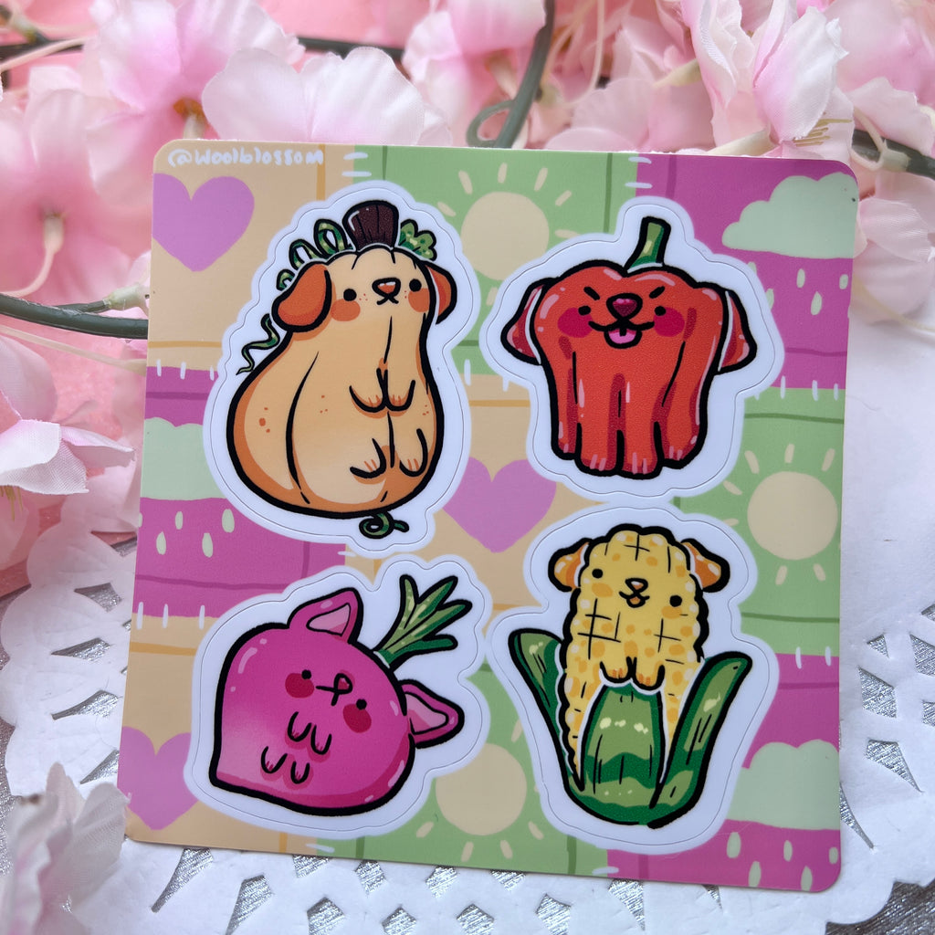 Veggie Pups ~ Sticker Sheet Sticker Sheet Woolblossom   