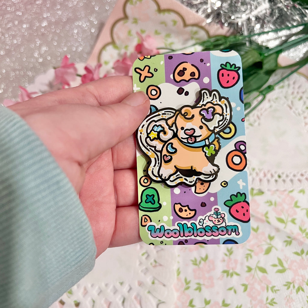 Marshmallow Cereal Puppy ~ Enamel Pin  Woolblossom   