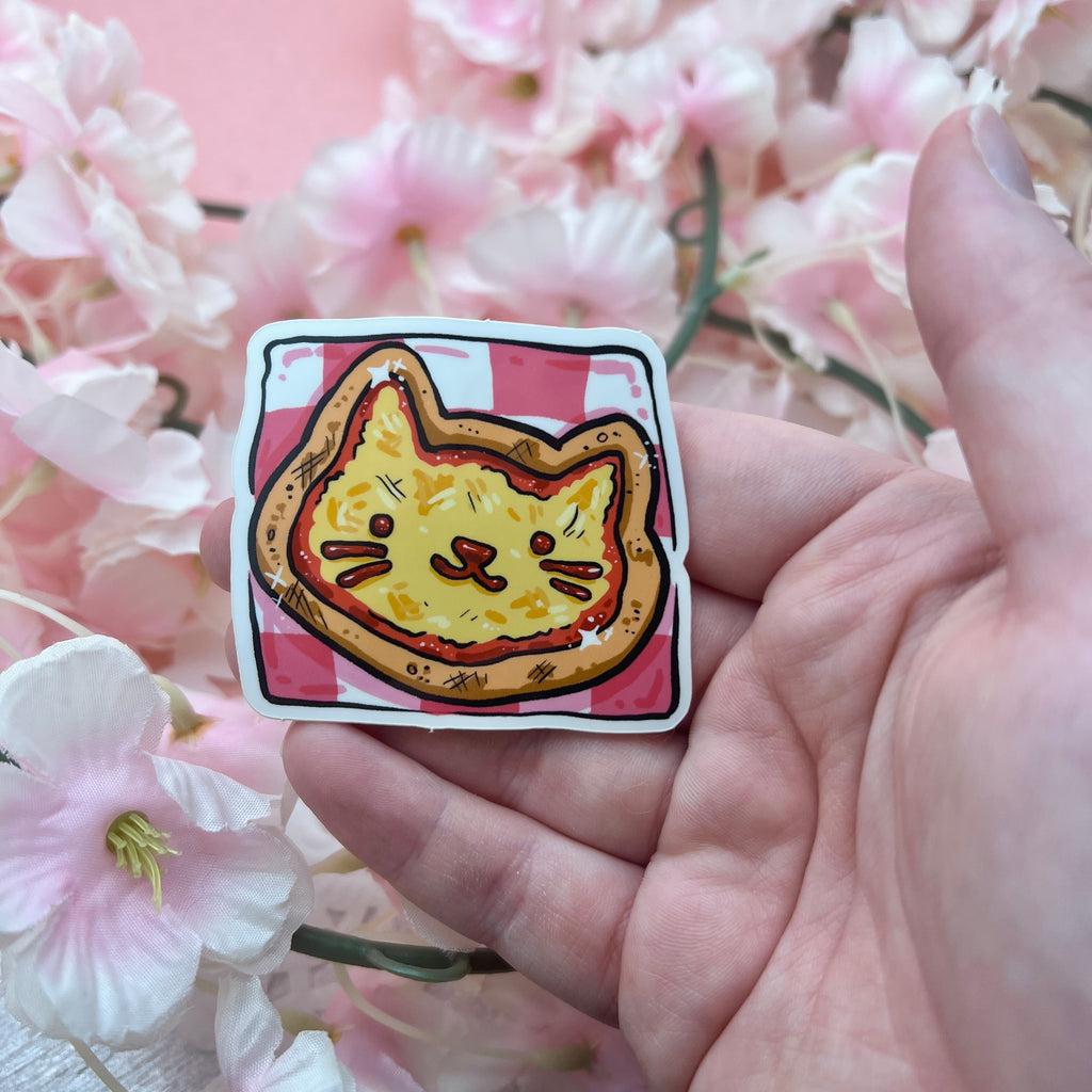 Pizza Treat Cat ~ Sticker Sticker Woolblossom   