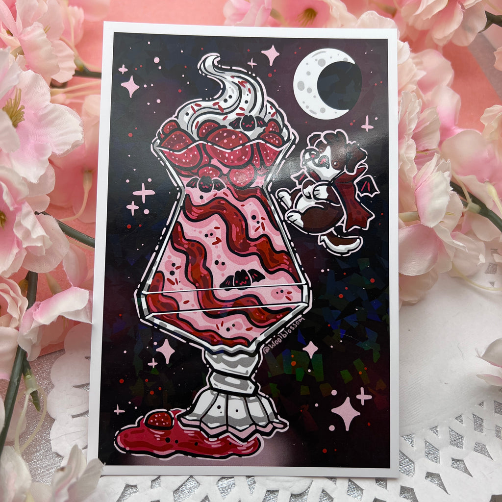 Vampire Puppy Sundae ~ Holo Print Print Woolblossom   