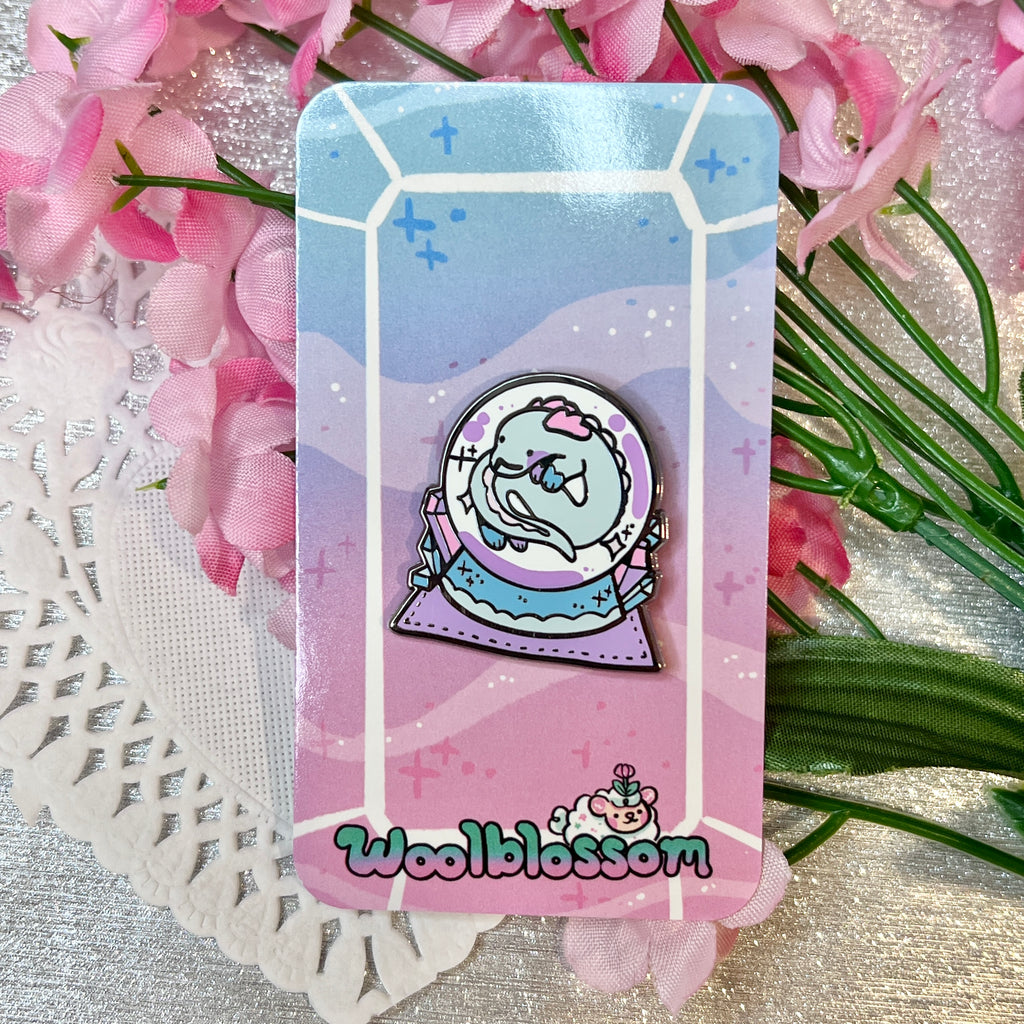 Crystal Ball Jewel the Dragon ~ Enamel Pin  Woolblossom   