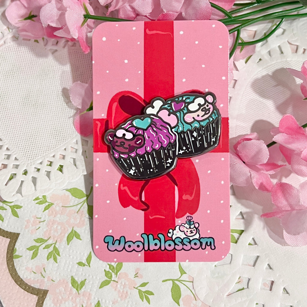 Truffle Tulip and Sprout ~ Enamel Pin  Woolblossom   