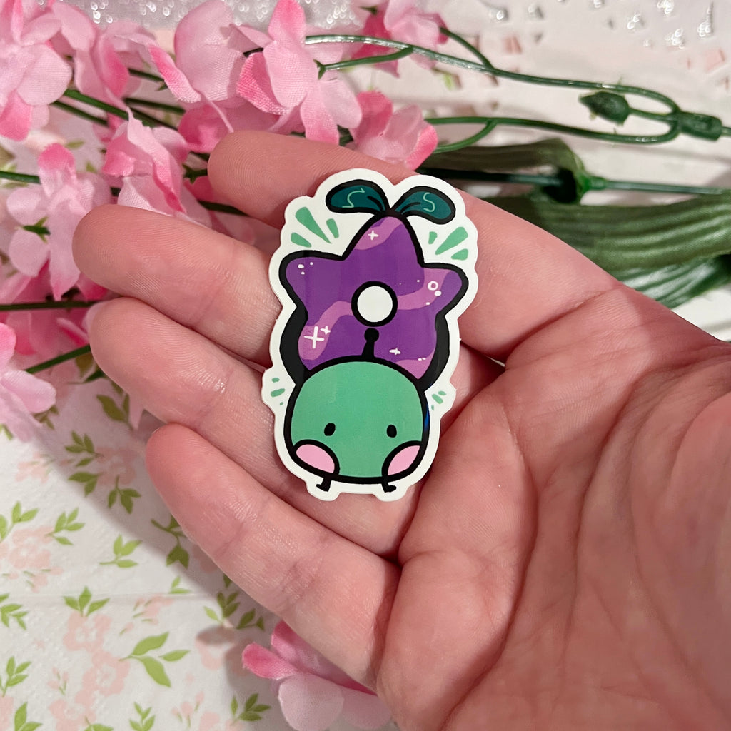 Green Creature Purple Fruit ~ Sticker  Woolblossom   