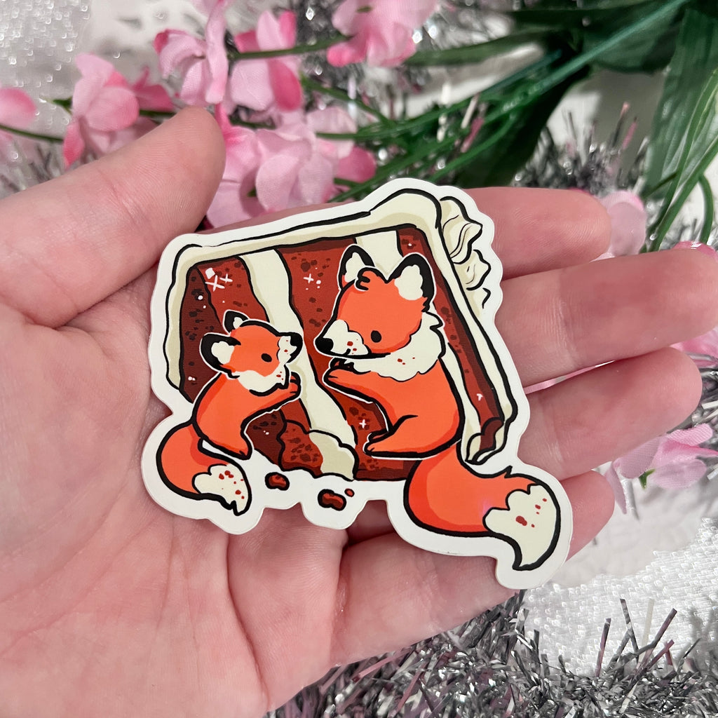 Red Velvet Foxes ~ Sticker  Woolblossom   