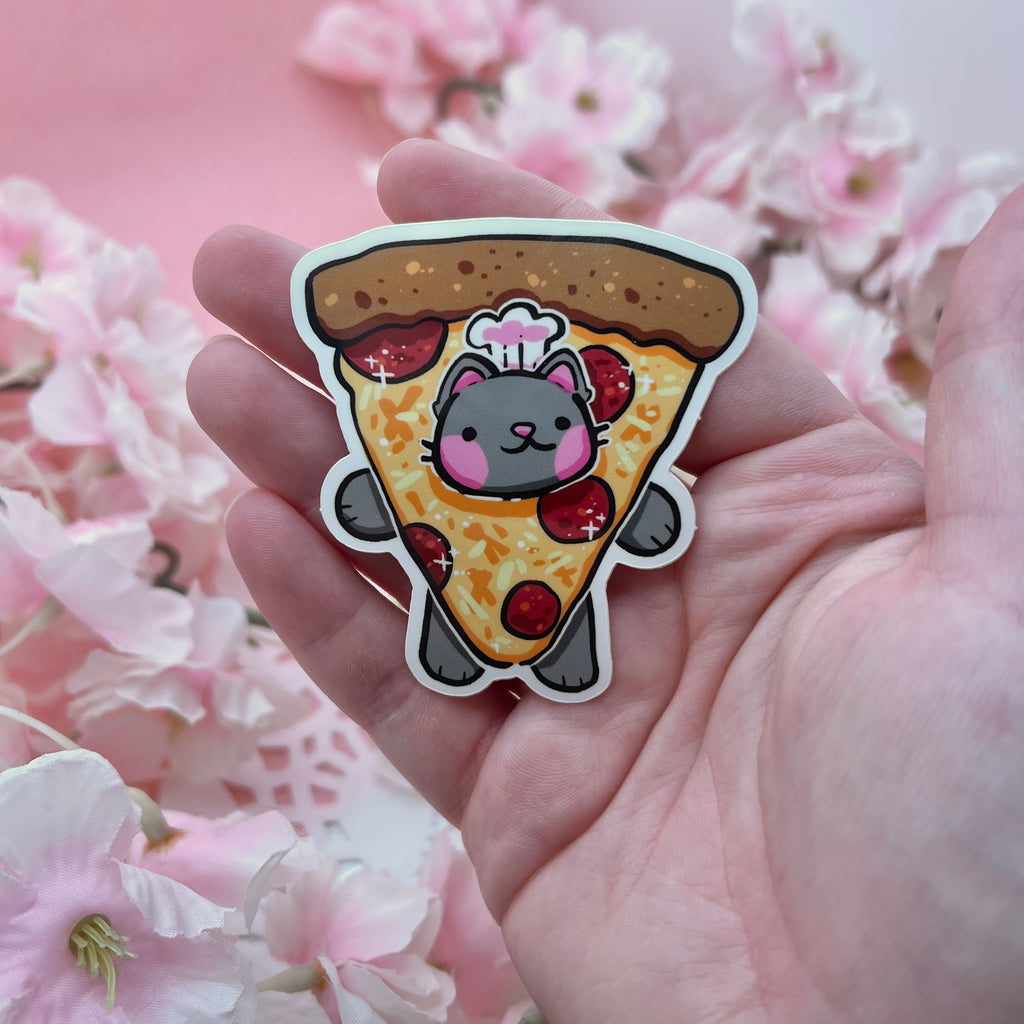 Pizza Mascot Cat ~ Sticker Sticker Woolblossom   