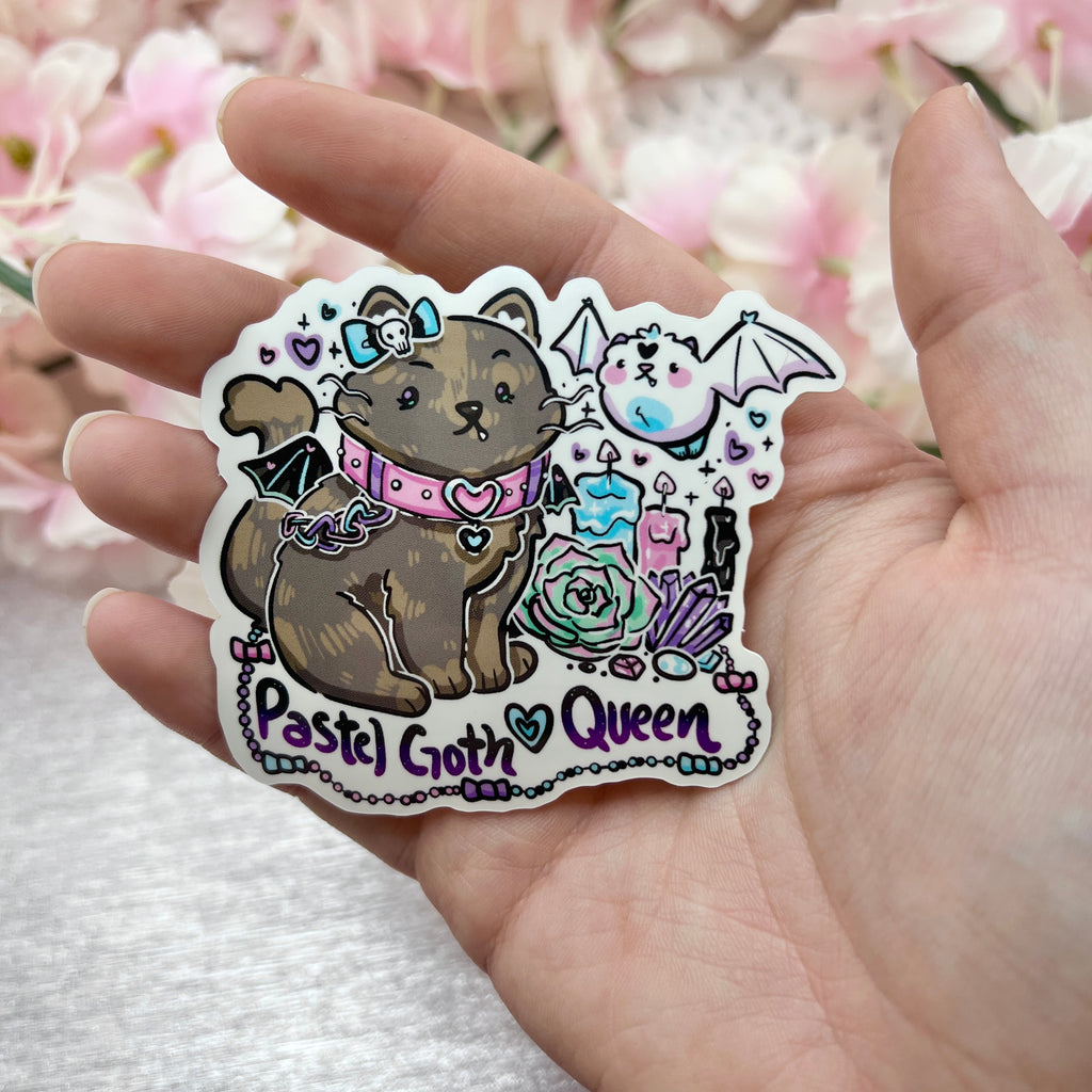 Pastel Goth Queen Dilute Tortie ~ Sticker Sticker Woolblossom   