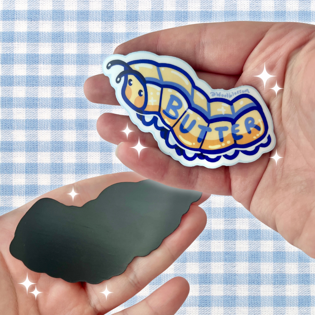 magnet of a butter caterpillar