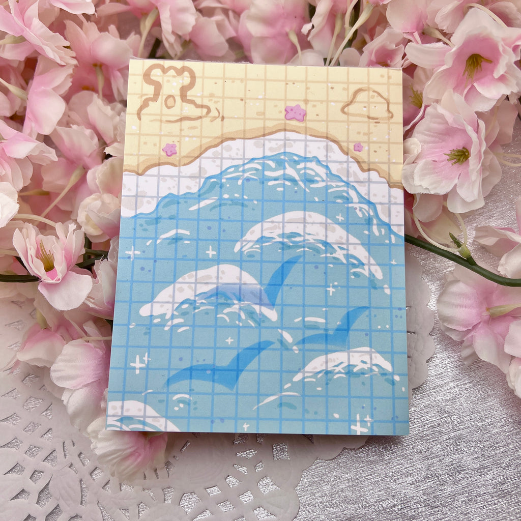 Scenic Beach Shore ~ Notepad  Woolblossom   