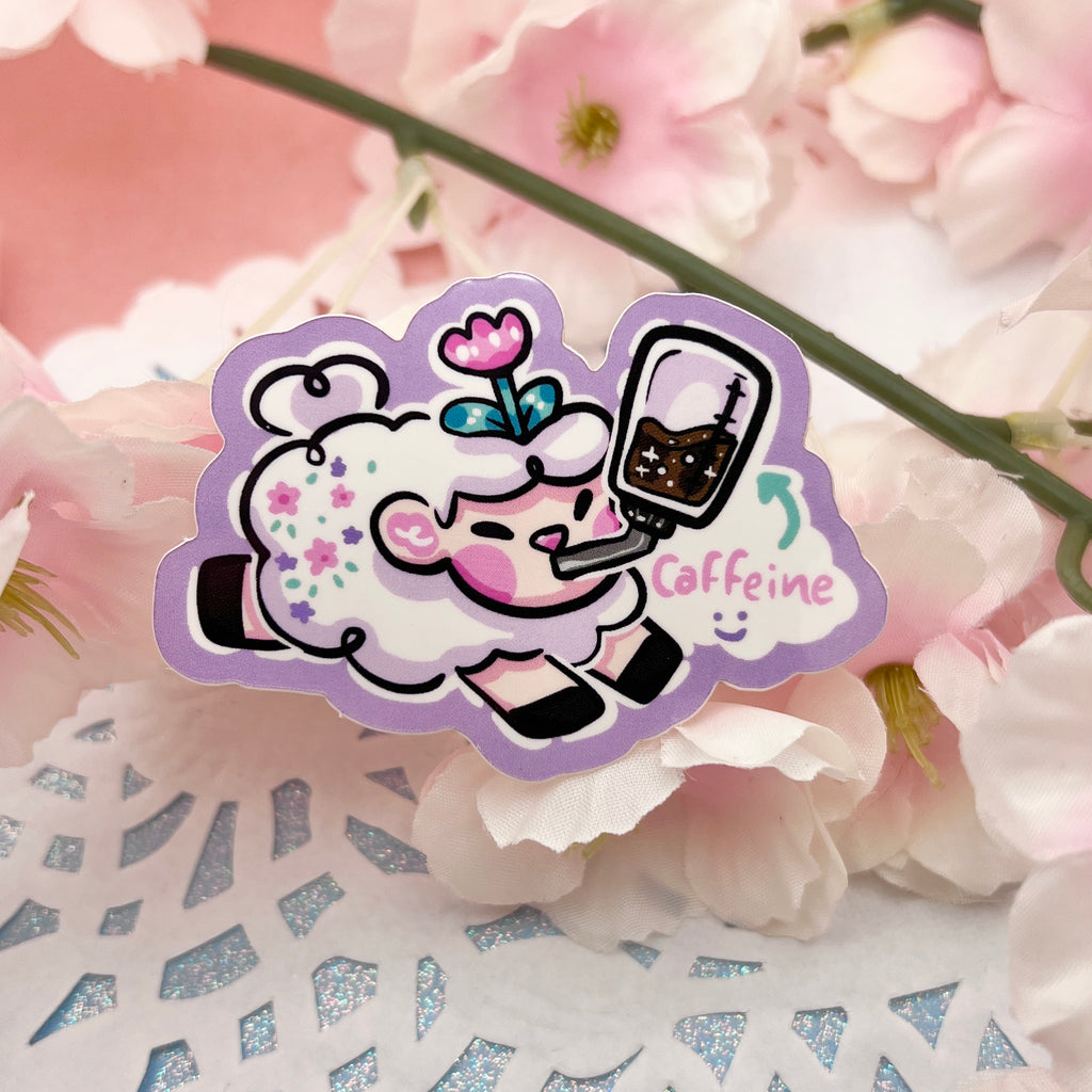 Caffeine Sippin' Sprout ~ Sticker Sticker Woolblossom   