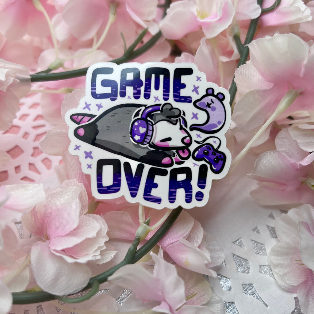 "Game Over!" Opossum ~ Sticker Sticker Woolblossom   