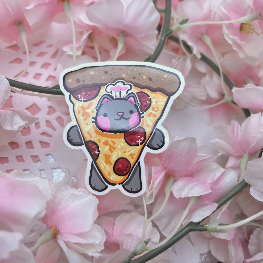 Pizza Mascot Cat ~ Sticker Sticker Woolblossom   