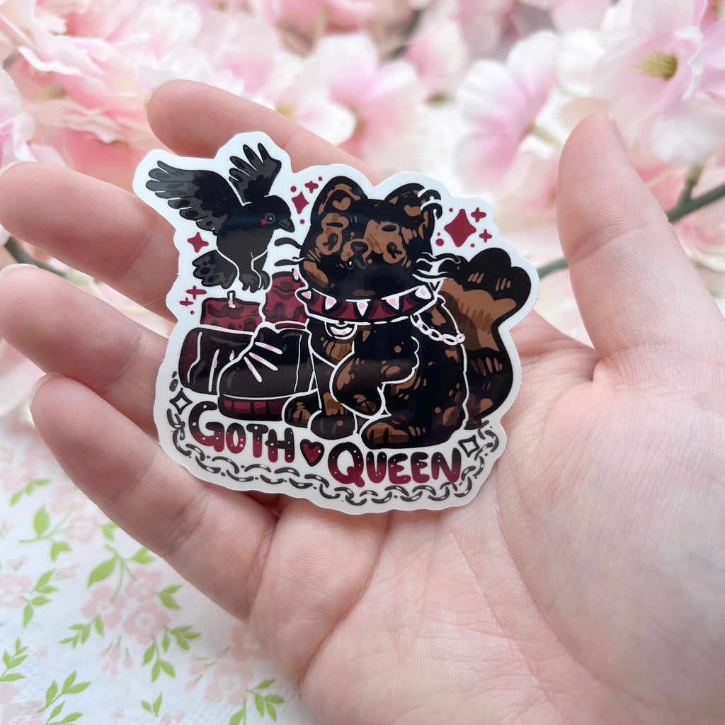 Goth Queen Tortie ~ Sticker Sticker Woolblossom   