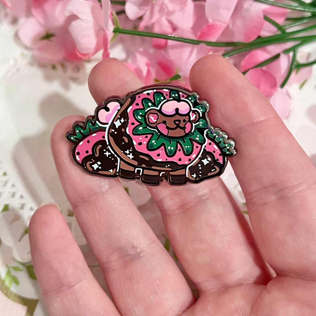 Strawberry Tulip the Sheep ~ Enamel Pin  Woolblossom   