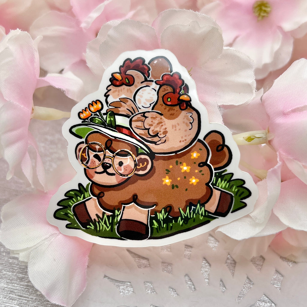 Chicken Stack Sage Sheep ~ Sticker Sticker Woolblossom   