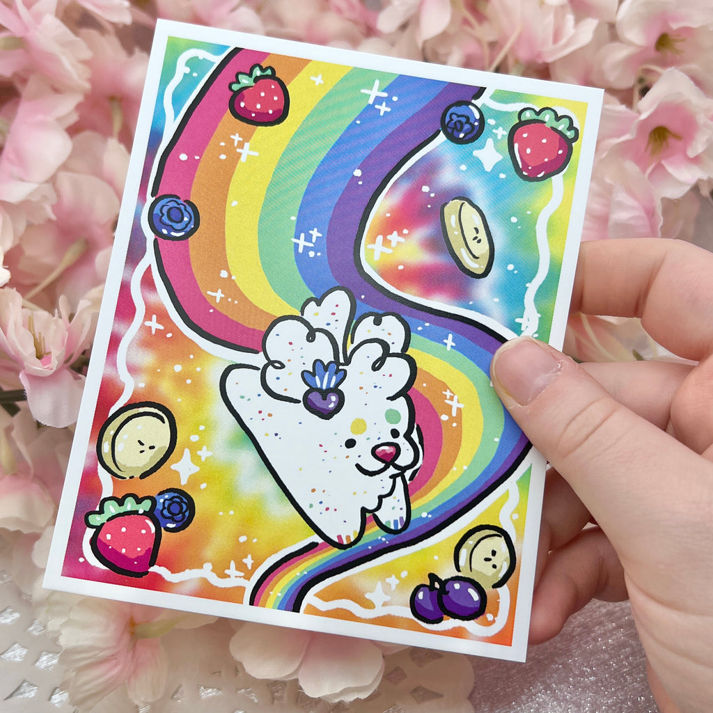 Fruity Rainbow Puppy ~ Print Print Woolblossom   