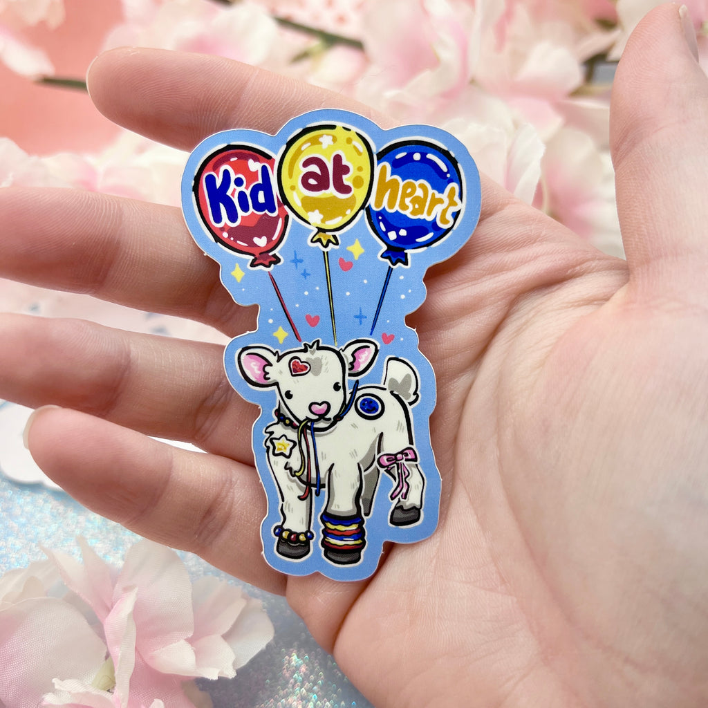 "Kid at Heart!" Goat ~ Sticker Sticker Woolblossom   