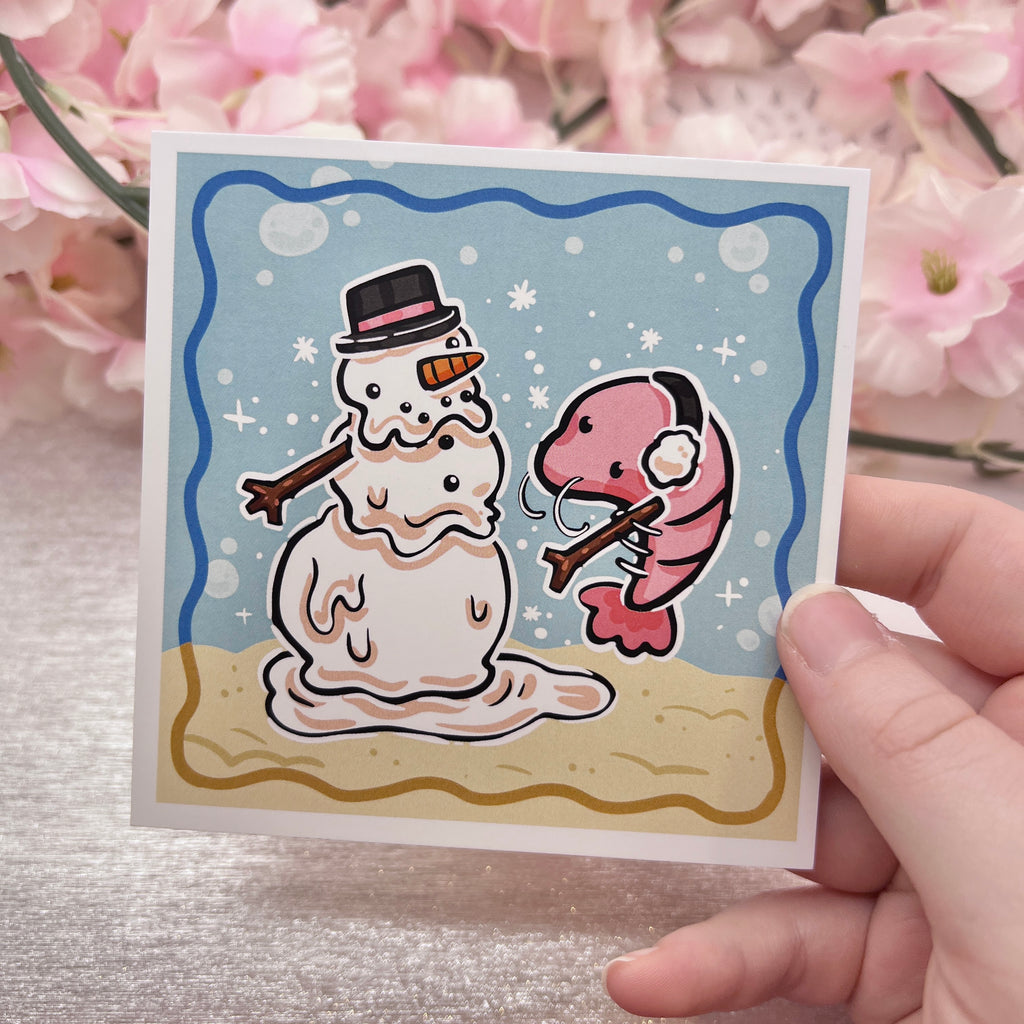 Shrimpy Snowman ~ Print Print Woolblossom   