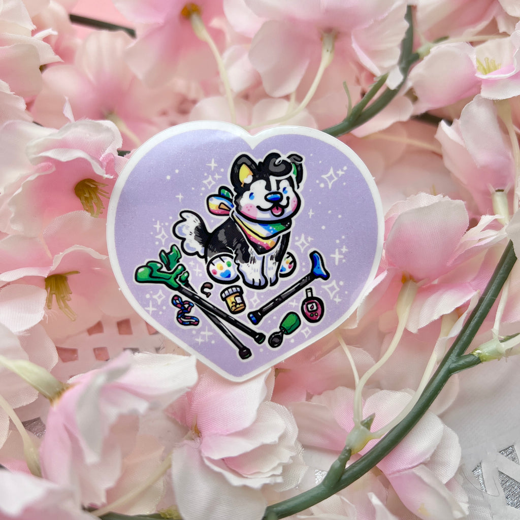 Disability Pride Puppy ~ Sticker Sticker Woolblossom   