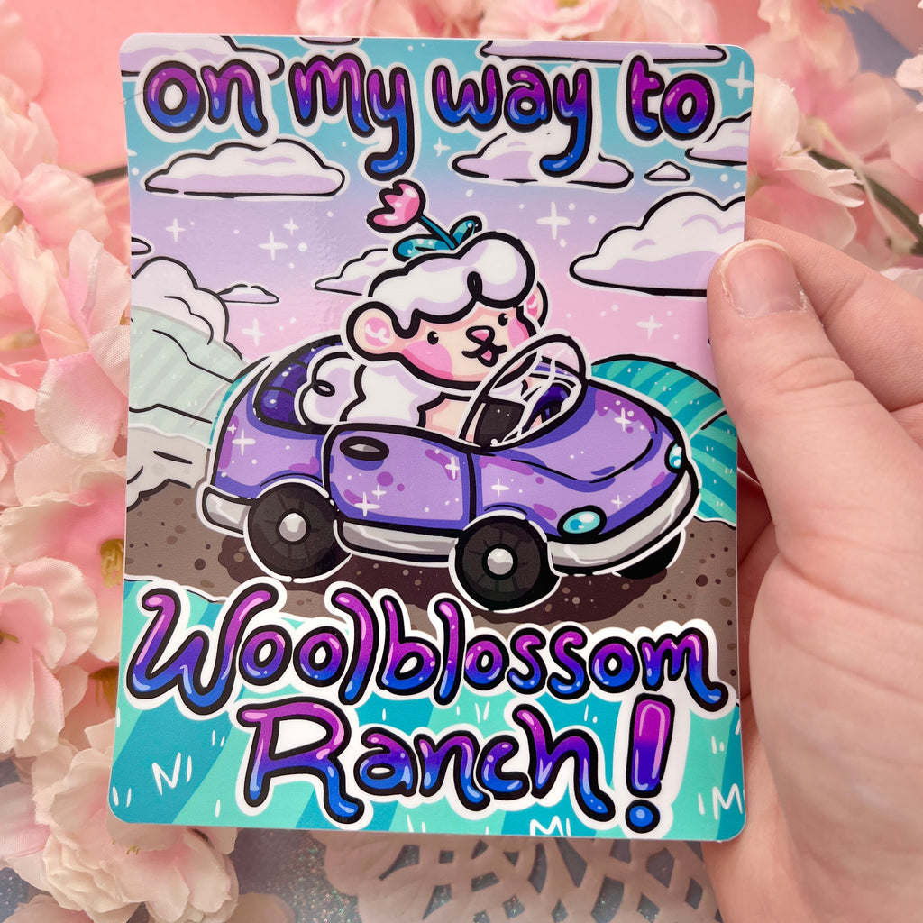 "On my Way to Woolblossom Ranch!" Sprout ~ Bumper Sticker Bumper Sticker Woolblossom   