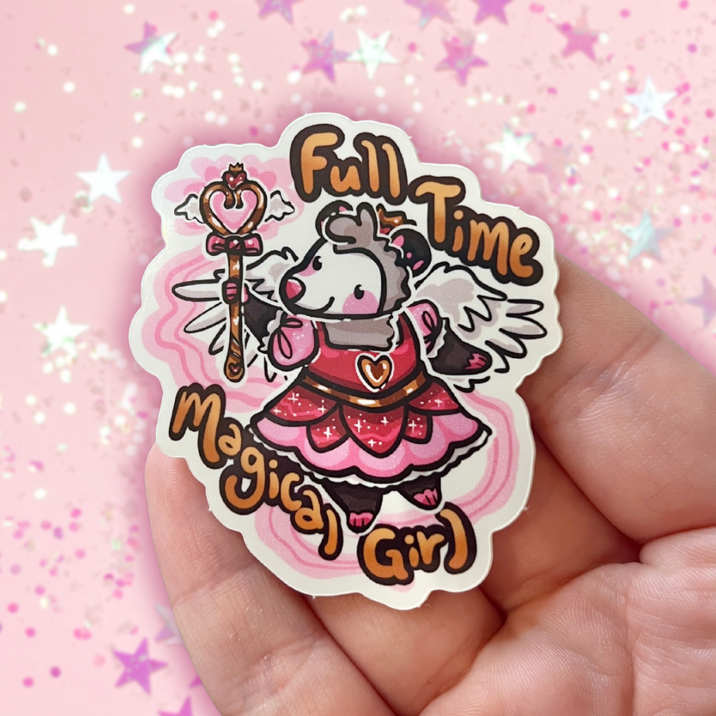 “Full Time Magical Girl!” Opossum ~ Sticker Sticker Woolblossom   