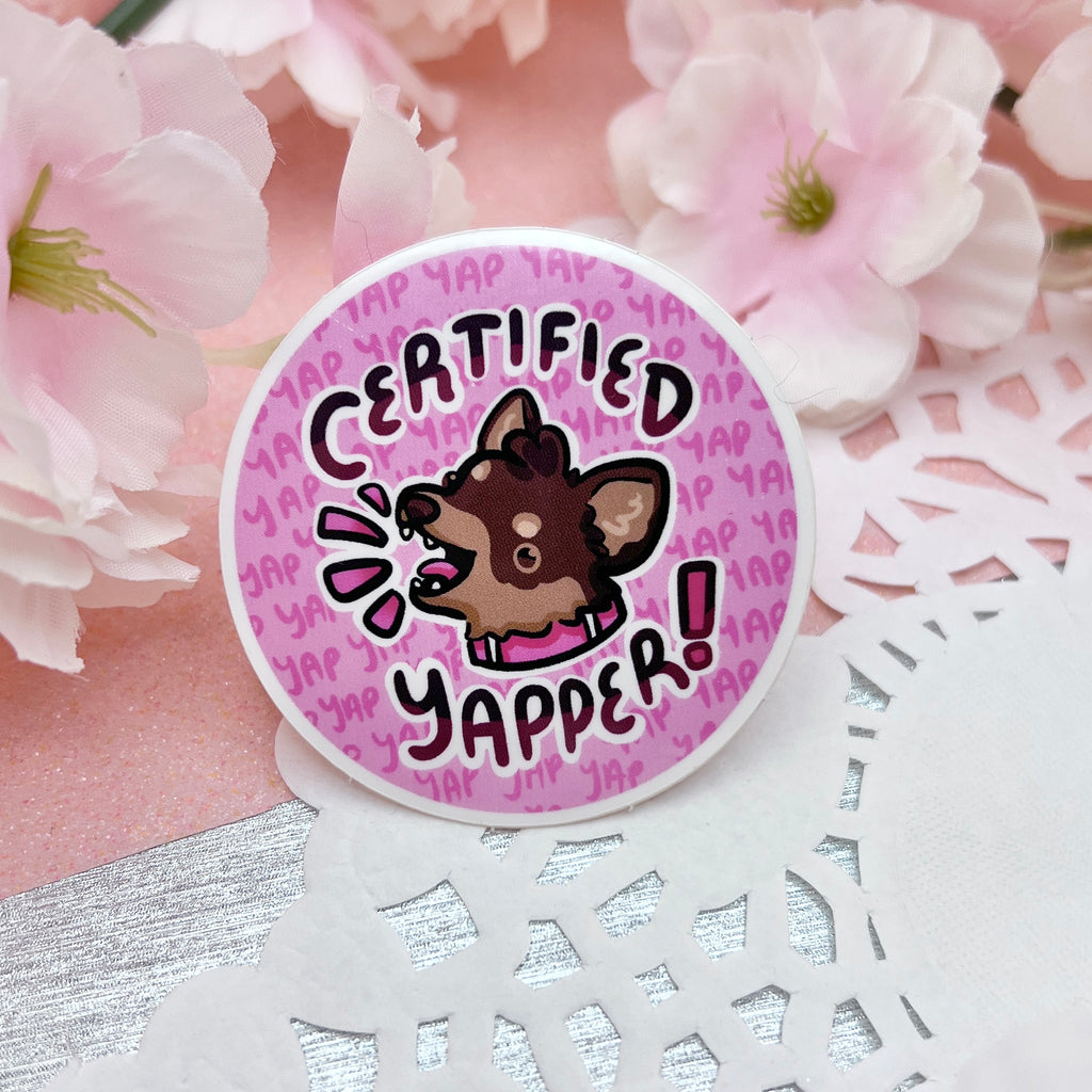 "Certified Yapper!" Chihuahua ~ Sticker Sticker Woolblossom   