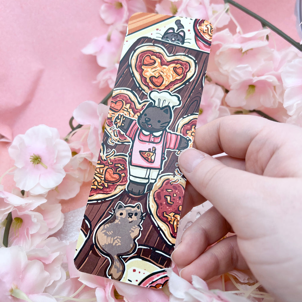 Tony the Cat's Pizza Lunch ~ Bookmark Print Woolblossom   