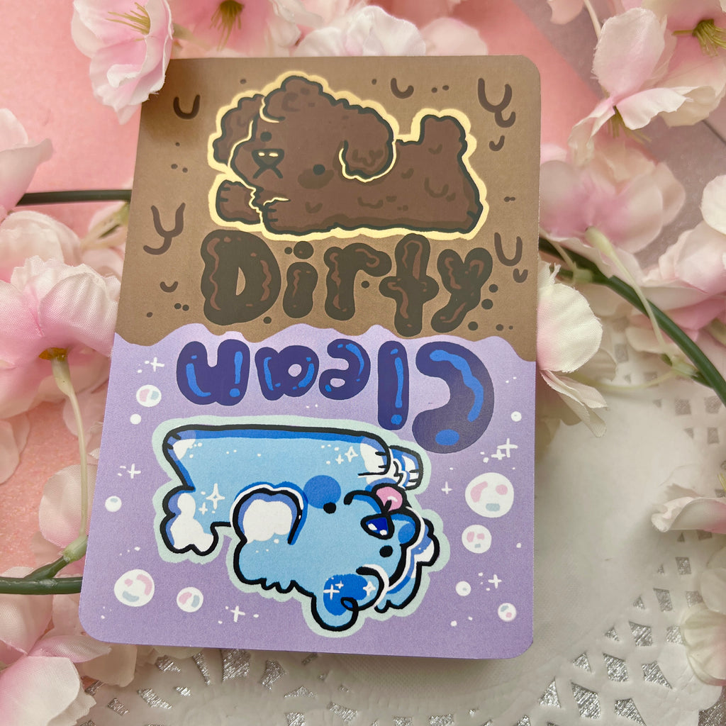 “Clean/Dirty” Puppy ~ Dishwasher Magnet  Woolblossom   