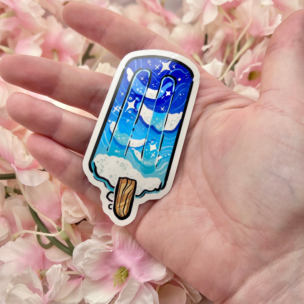 Ocean Waves Popsicle ~ Sticker Sticker Woolblossom   