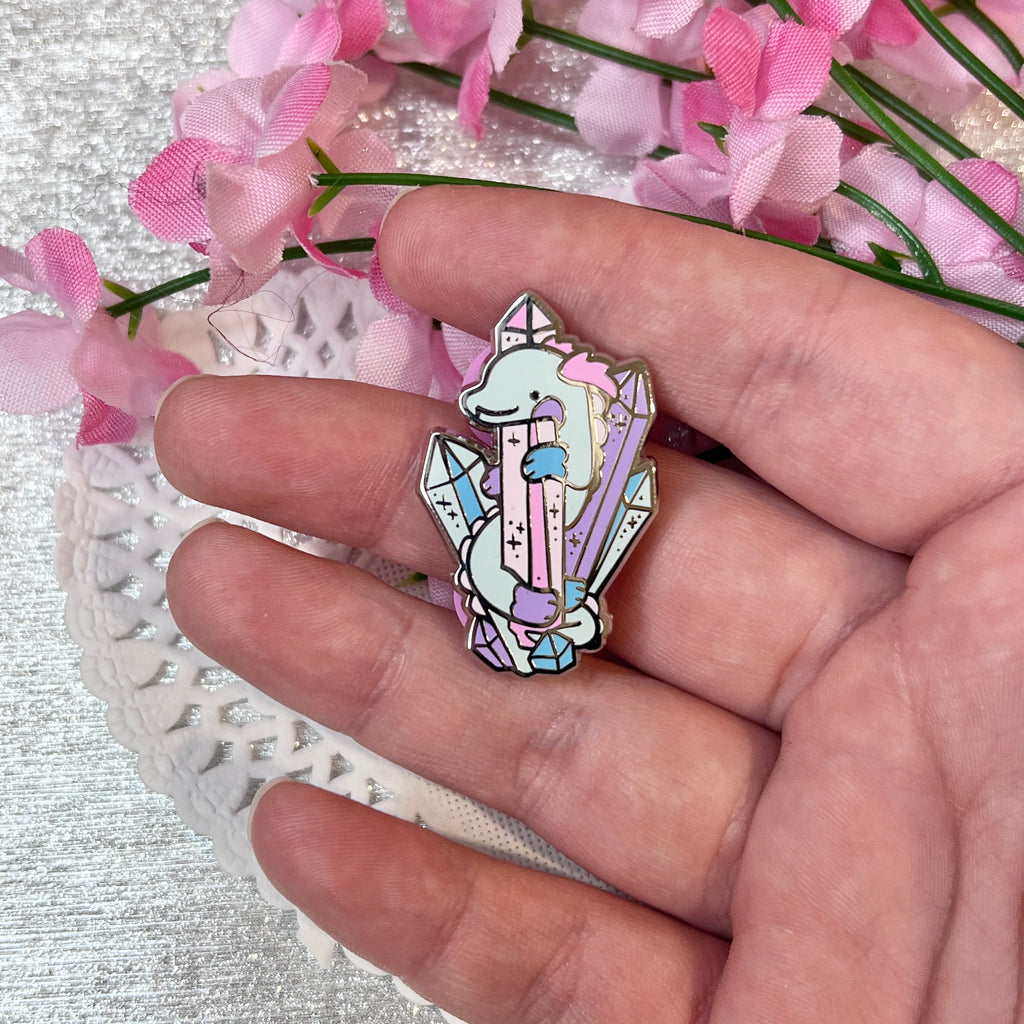 Jewel the Crystal Dragon ~ Enamel Pin  Woolblossom   