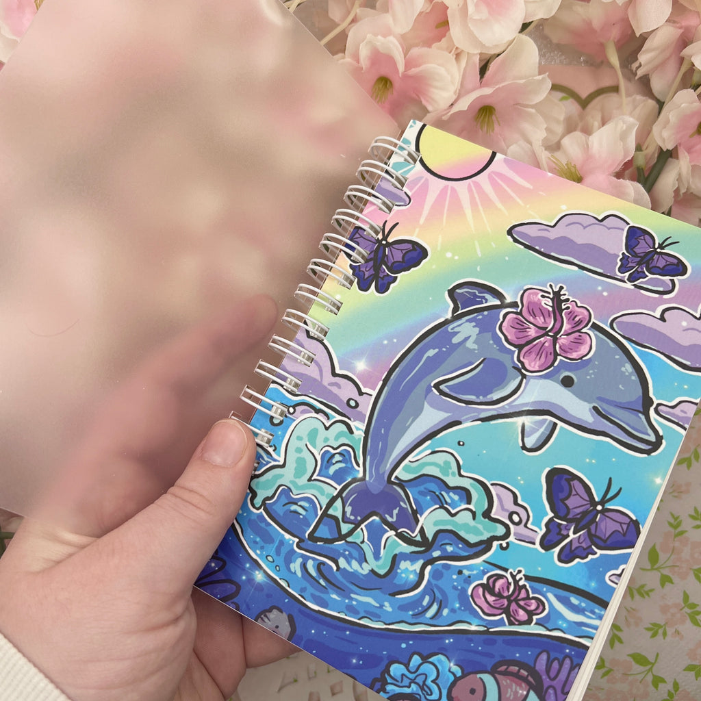 Rainbow Beach Dolphin ~ Mini Reusable Sticker Book  Woolblossom   