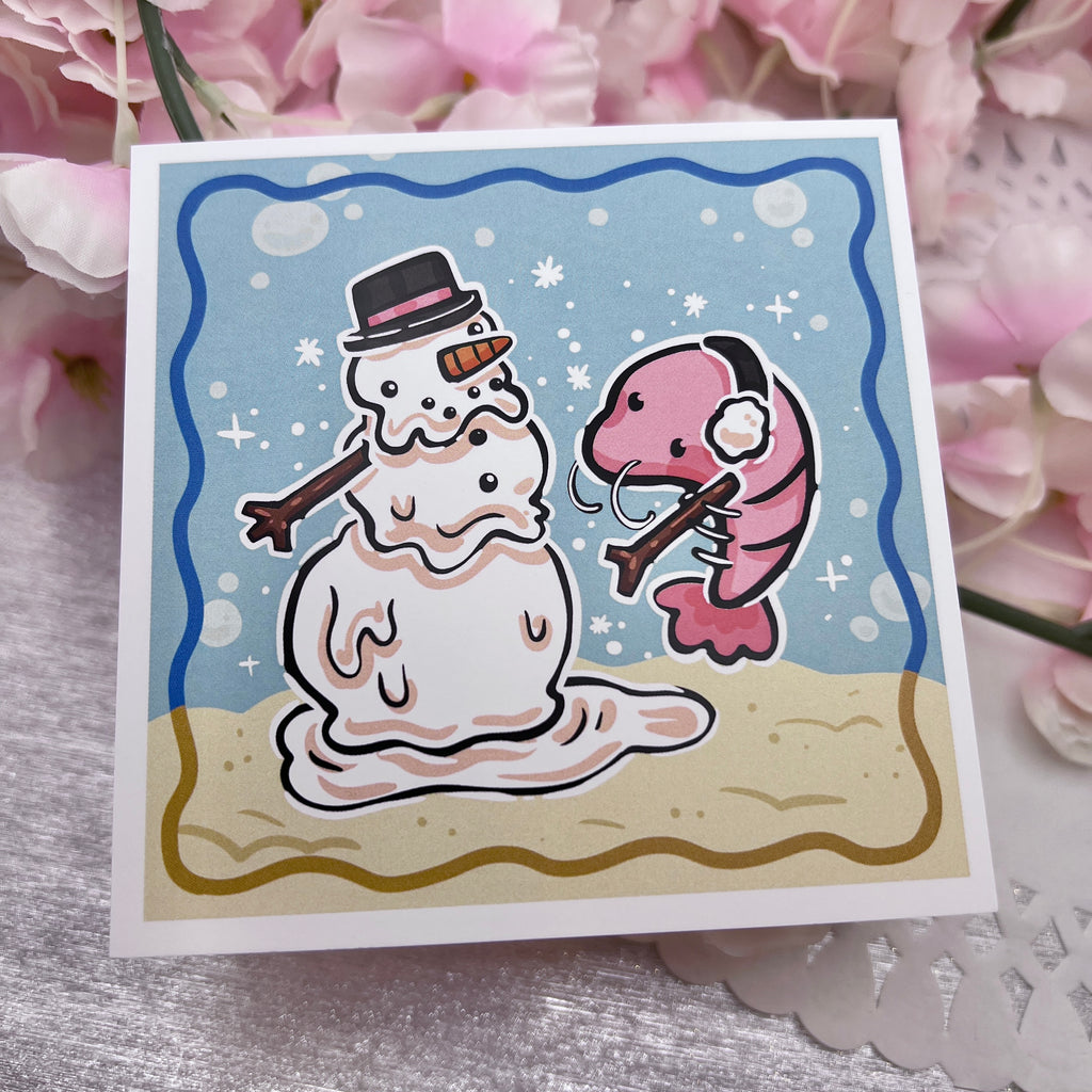 Shrimpy Snowman ~ Print Print Woolblossom   