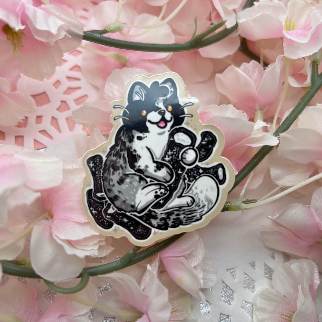 Salty Licorice Cat ~ Sticker Sticker Woolblossom   