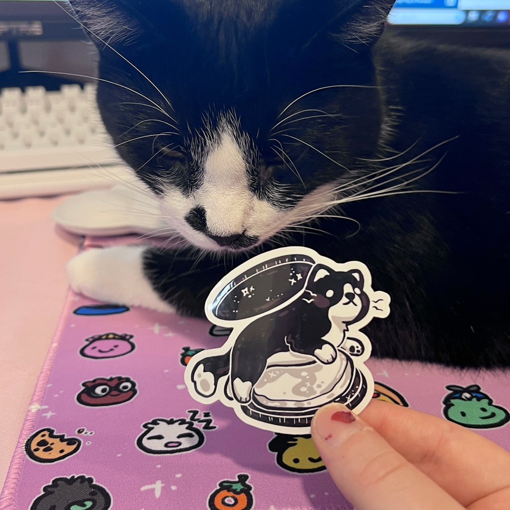 Cookies n Cream Cat ~ Sticker  Woolblossom   