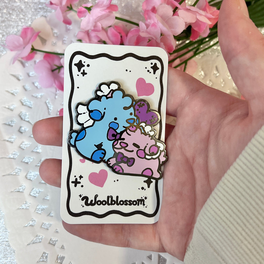 October Patreon Rewards 2023  Woolblossom Just Married Puppies Pin  