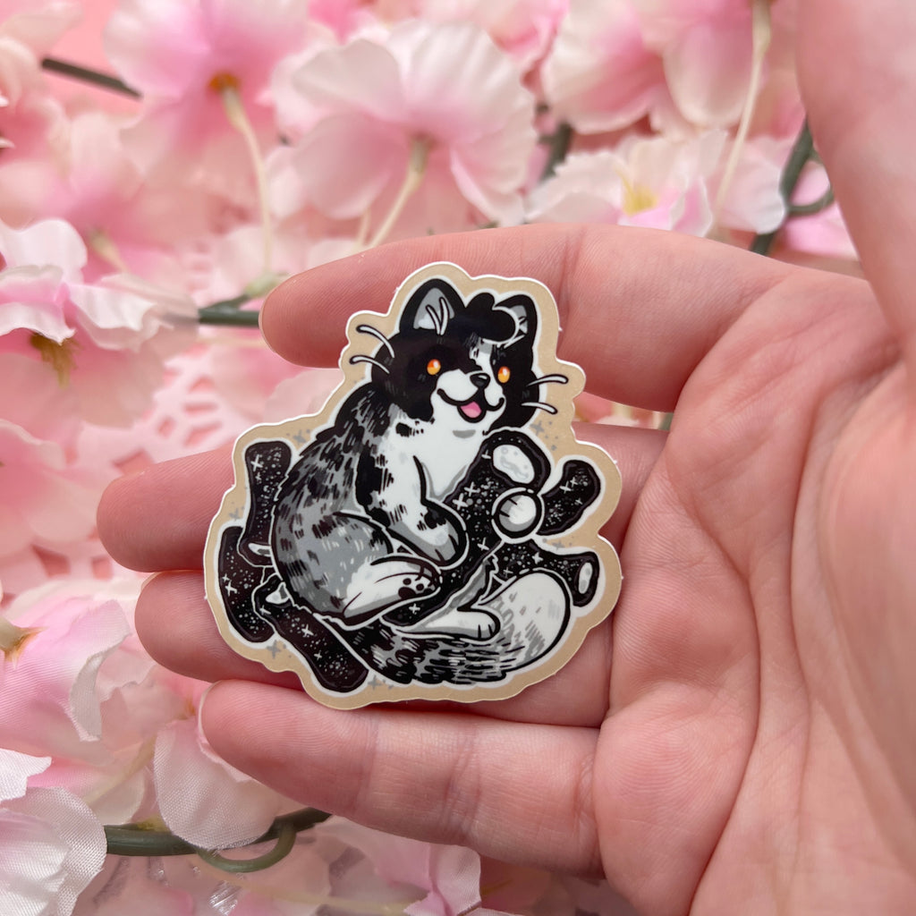 Salty Licorice Cat ~ Sticker Sticker Woolblossom   