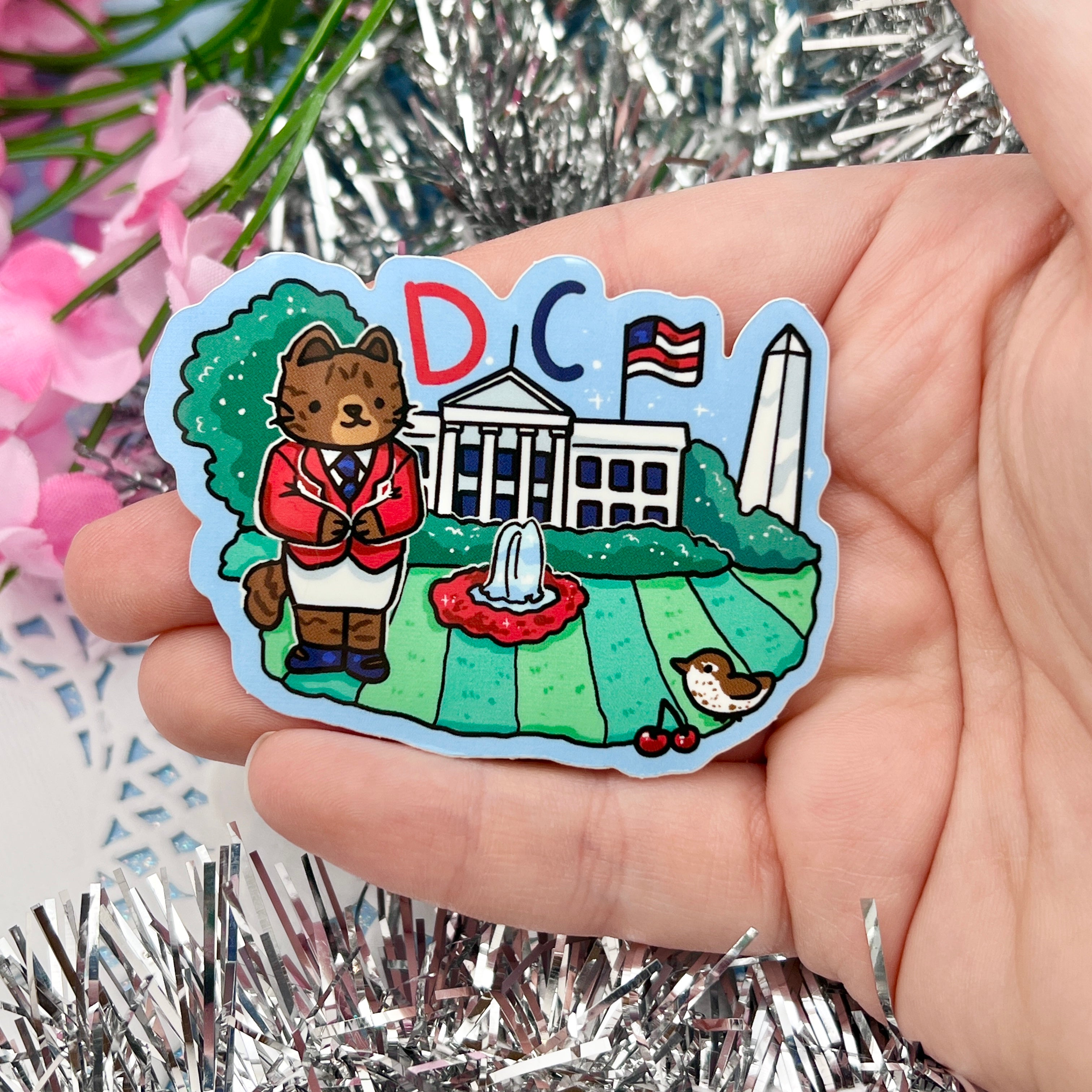 Washington D.C. ~ State Cats Sticker – Woolblossom