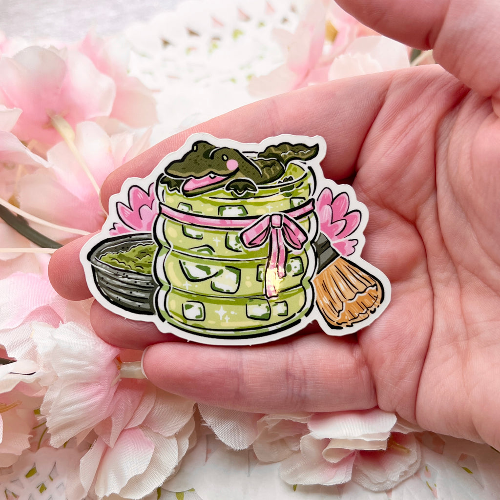 Beverage Buddies ~ Stickers  Woolblossom Matcha Crocodile  