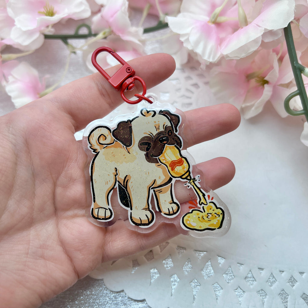 Condi-mutts! ~ Acrylic Keychain Charms Keychains Woolblossom   