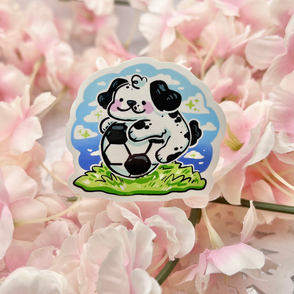 Soccer Dalmatian Puppy ~ Sticker Sticker Woolblossom   