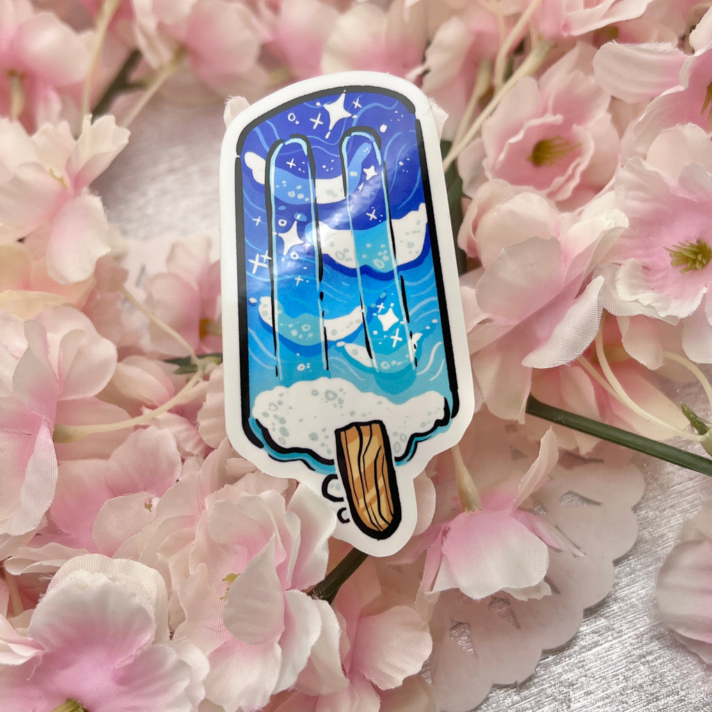 Ocean Waves Popsicle ~ Sticker Sticker Woolblossom   