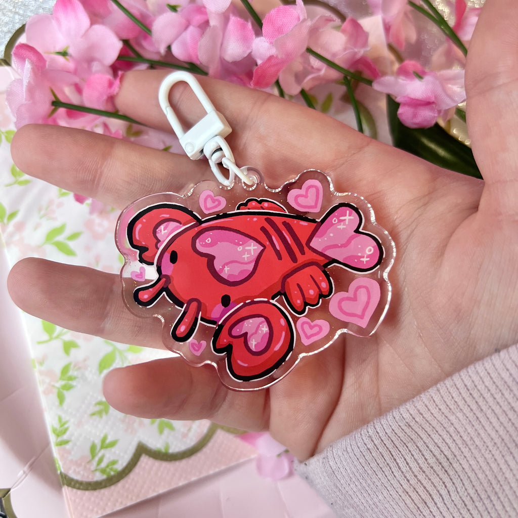 Love-ster! ~ Glitter Acrylic Keychain Charm  Woolblossom   