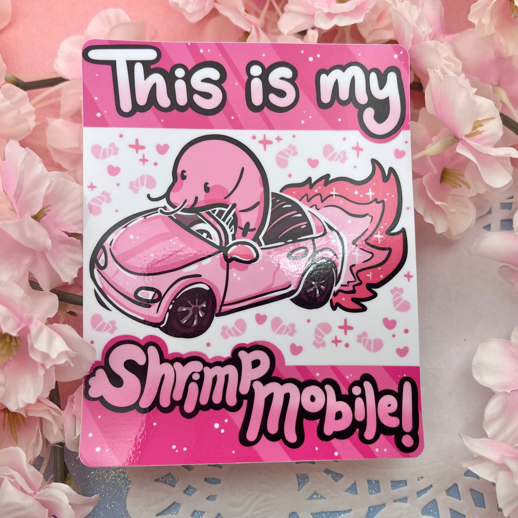 Shrimp Mobile ~ Bumper Sticker Bumper Sticker Woolblossom   