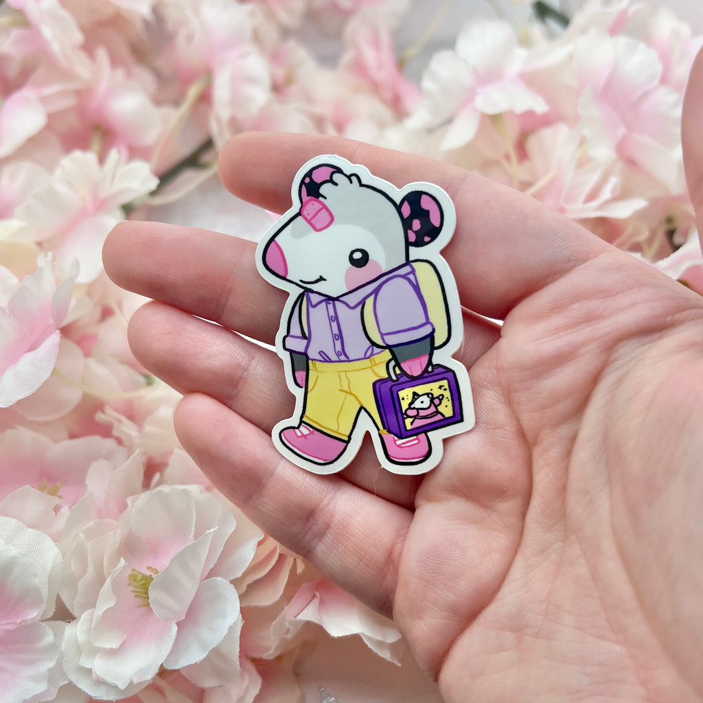 Elementary School Opossum Kid ~ Sticker Sticker Woolblossom   