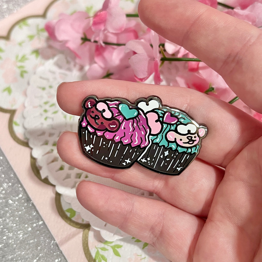 Truffle Tulip and Sprout ~ Enamel Pin  Woolblossom   