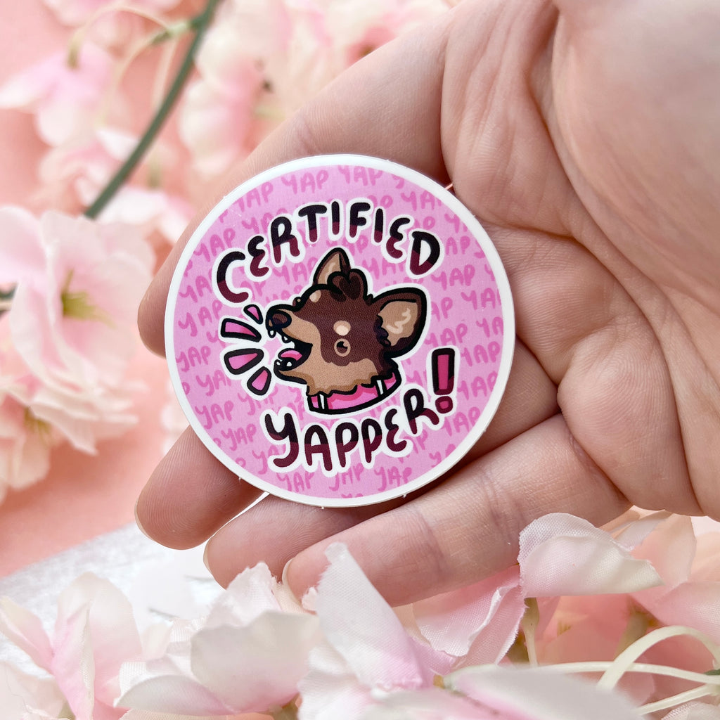 "Certified Yapper!" Chihuahua ~ Sticker Sticker Woolblossom   