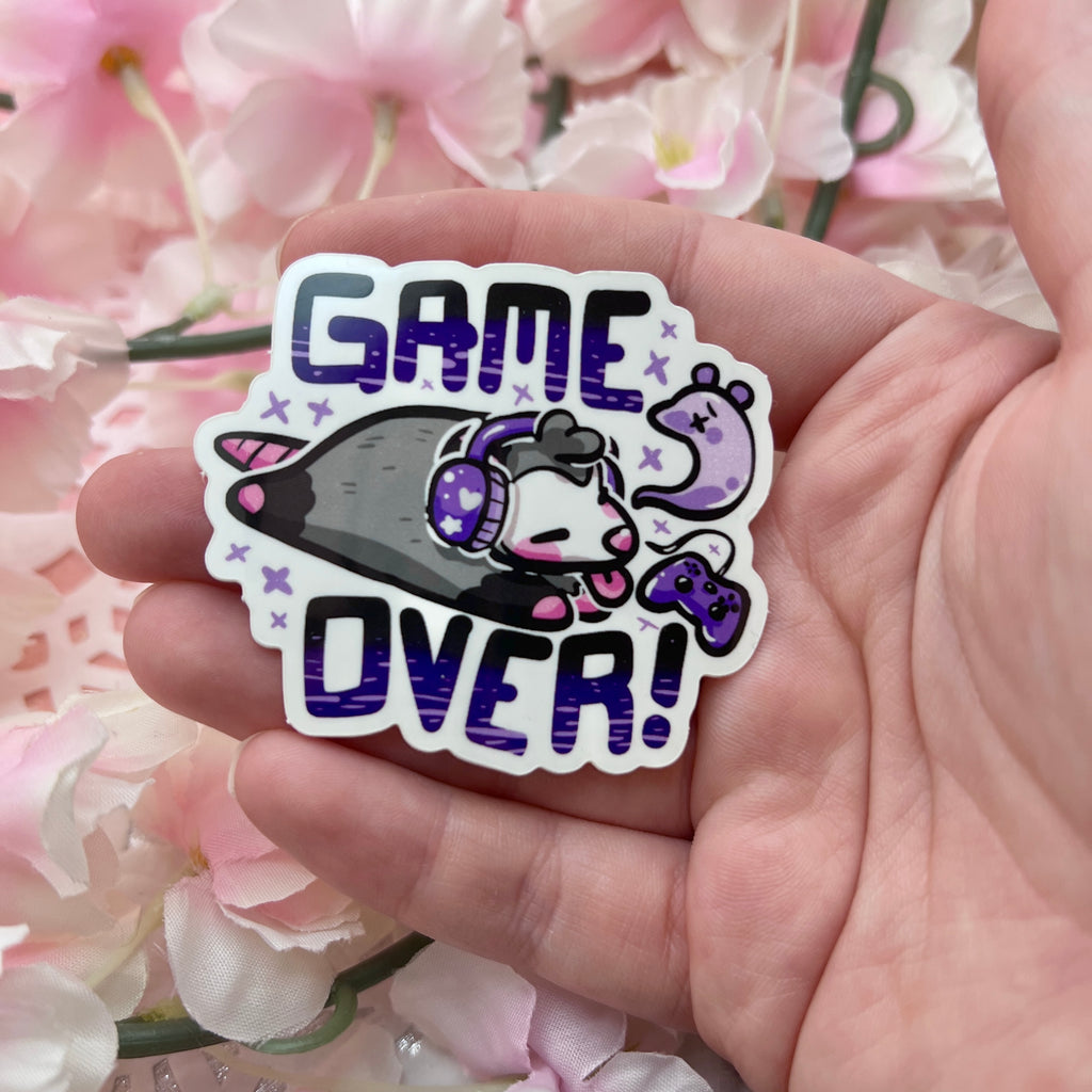 "Game Over!" Opossum ~ Sticker Sticker Woolblossom   