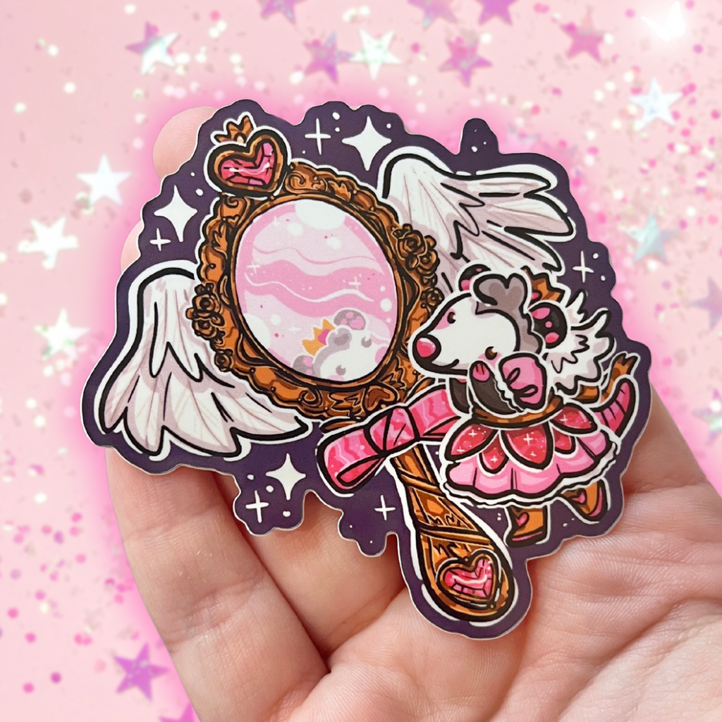 Magical Girl Mirror Opossum ~ Sticker Sticker Woolblossom   