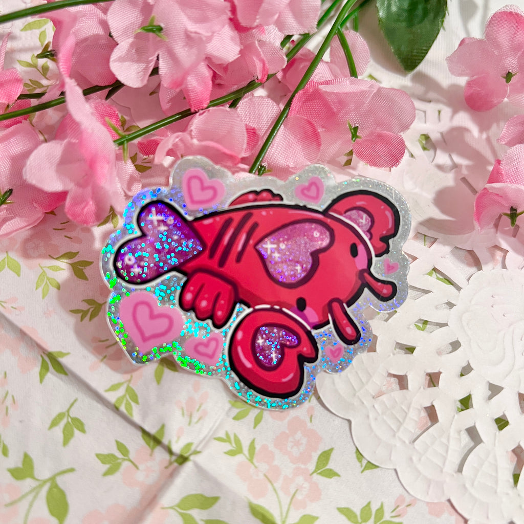 Ruby the Love-ster ~ Pixie Dust Glitter Sticker  Woolblossom   