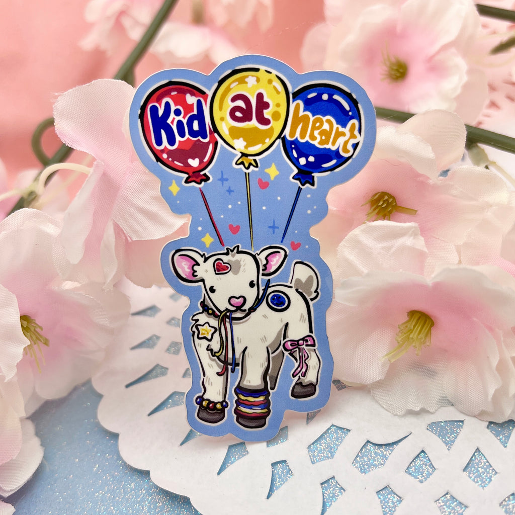 "Kid at Heart!" Goat ~ Sticker Sticker Woolblossom   