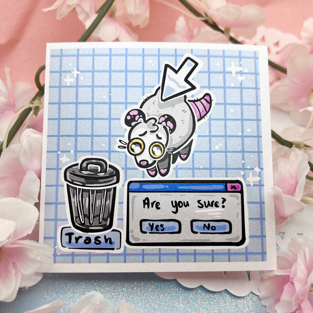 Internet Trash Opossum ~  Shimmer Print Print Woolblossom   